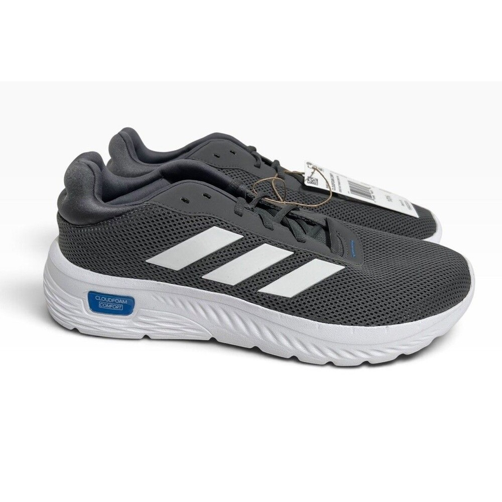 adidas Men's Cloudfoam Comfy Lace Up Sneakers 10.5 Grey Five Lightweight IH6131